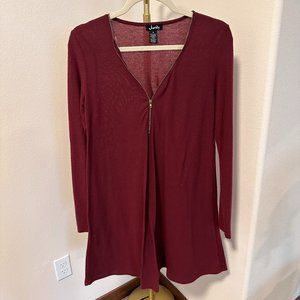 Maroon Long Sleeve Dress